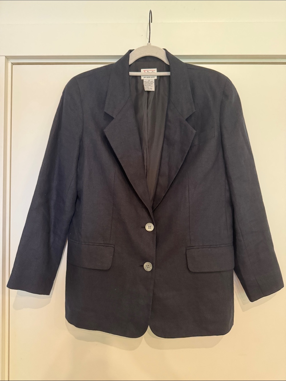 Vintage Talbots Petite Irish Linen Blazer Size 8